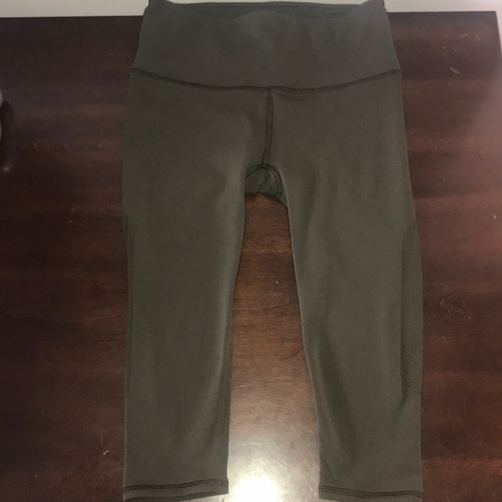 Army green lululemon capris